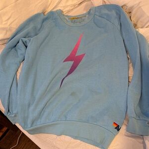 Aviator Nation Blue Lightning Bolt Sweatshirt.